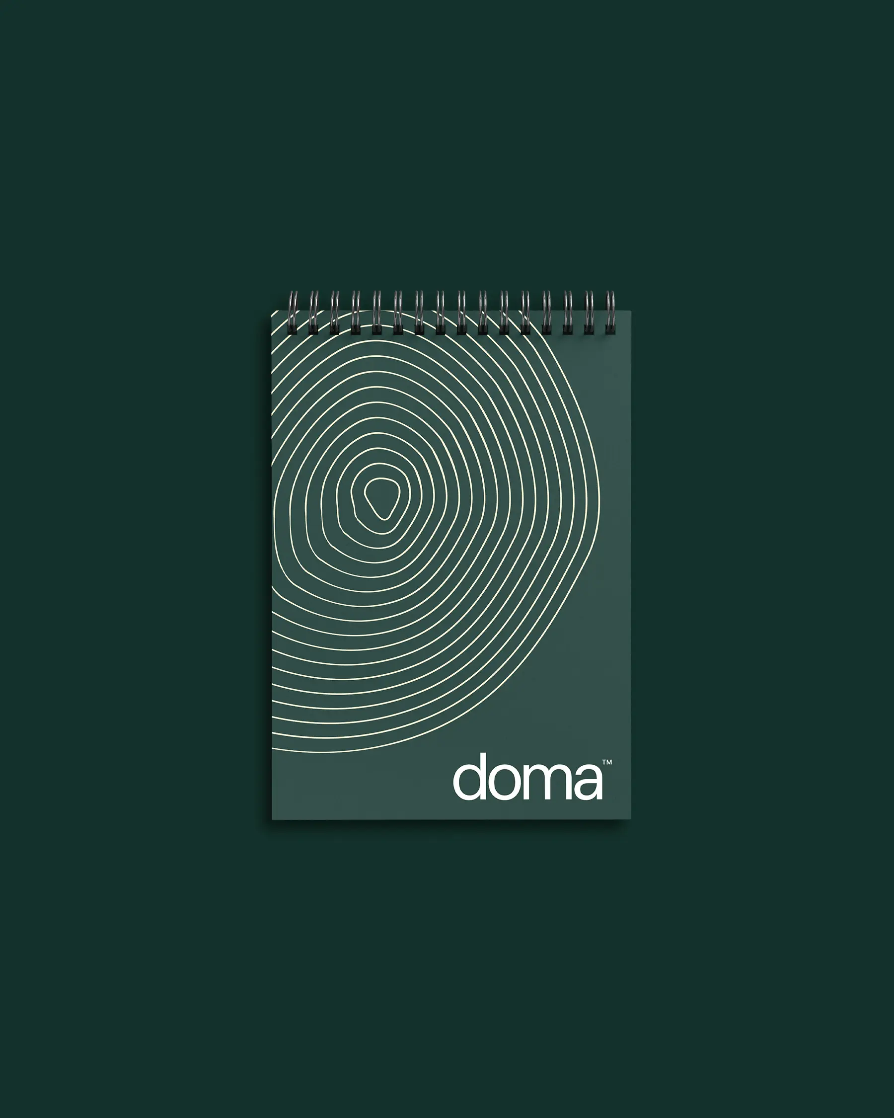 Брендований блокнот ресторану doma з фірмовим знаком.